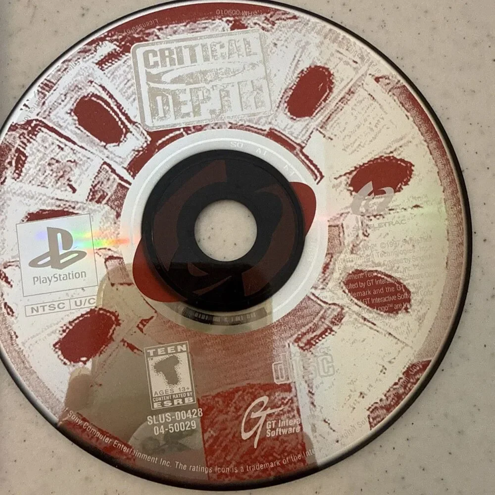 Critical Depth (Sony PlayStation 1, 1997) PS1 Black Label CIB Complete